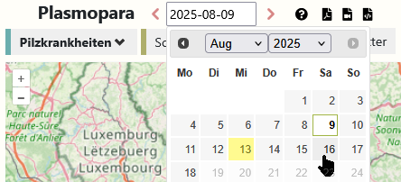 Datumswahl für Karten