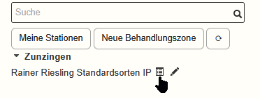 Behandlungstagebuch öffnen